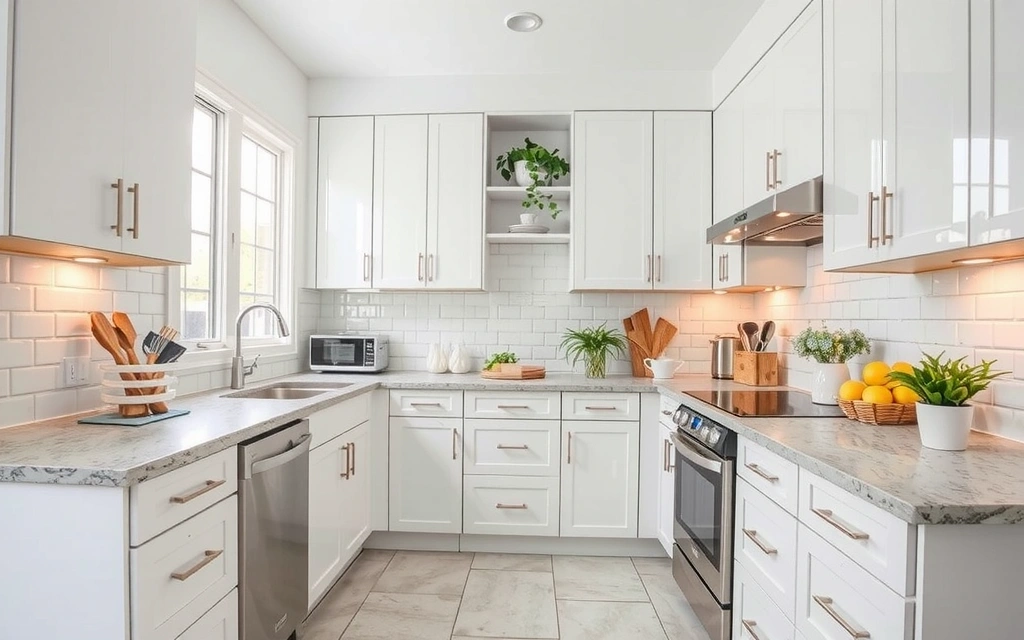 Zářivě čistá kuchyně po úklidu