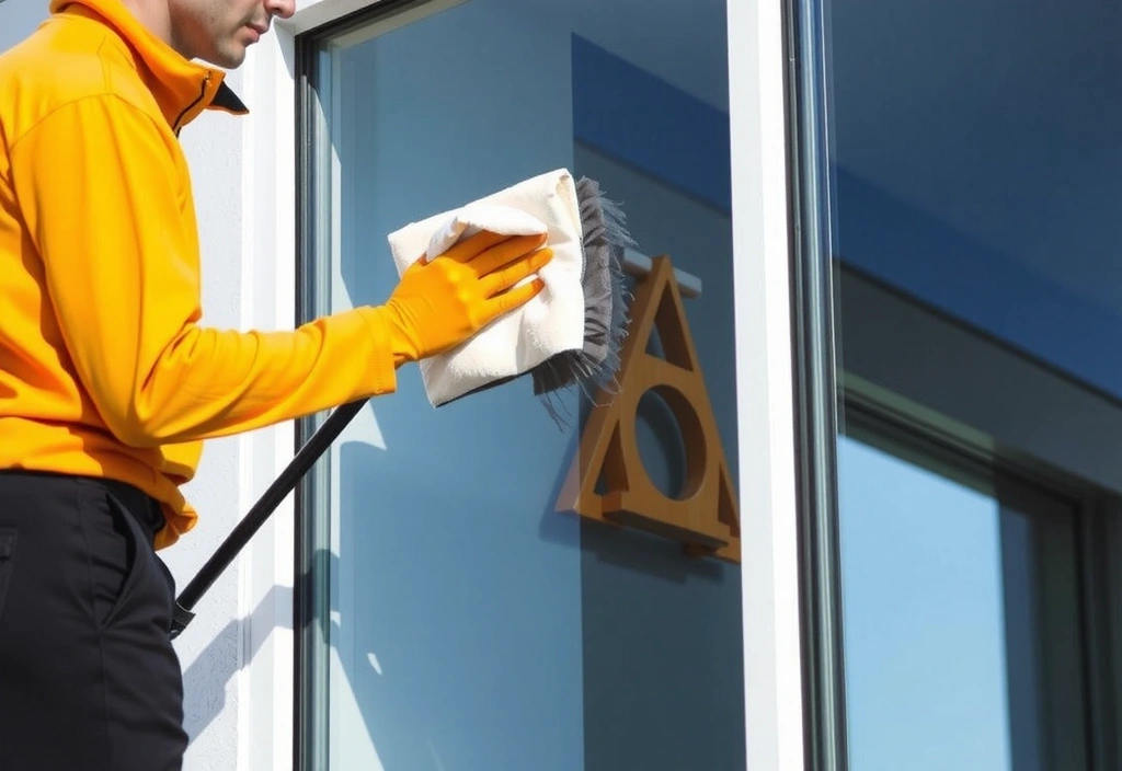 Ilustrace mytí oken