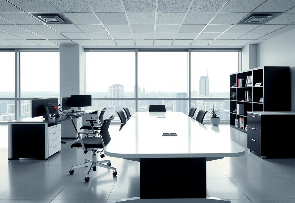 Ilustrace úklidu kanceláře