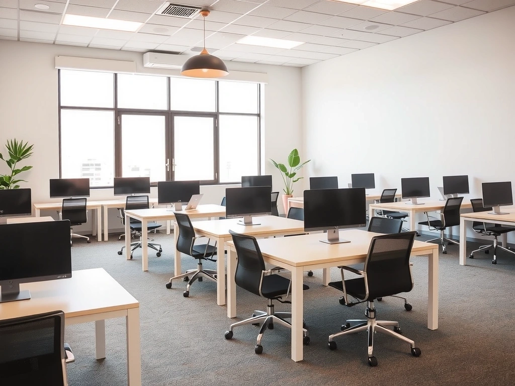 Vyčištěná kancelář